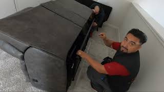 How to move a heavy recliner sofa from upstairs by Rescue Moving Services | Dallas Movers