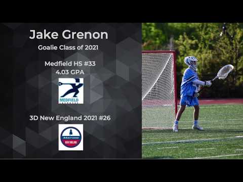 Jake Grenon, 2021 Goalie, 2019 spring/summer lacrosse highlights