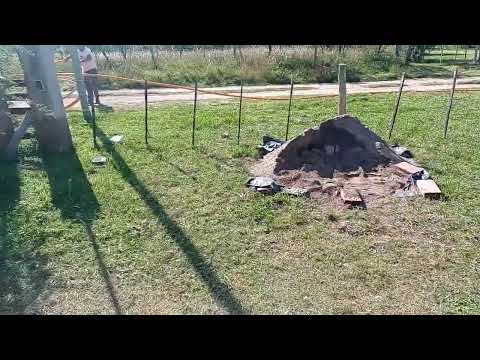 Viaje a Cortaderas. San Luis Están conectando el gas natural