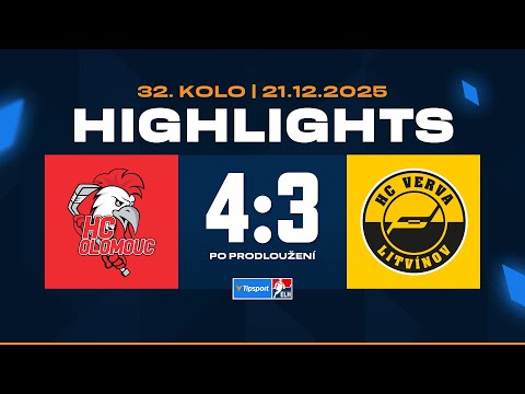 Highlights | HC Olomouc vs. HC Verva Litvínov 4:3p | 21.12.2025