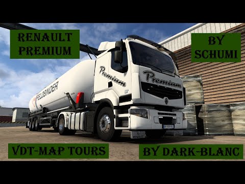 ETS2 (1.47). VDT-MAP Tours beta 0.5. Renault Premium 380DXI. Joué-Lès-Tours - Chambray-Lès-Tours.