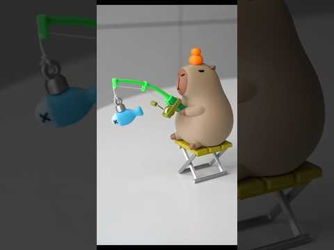 Capibara al que le gusta pescar🤣🤣#3D #impresión3d #capibara #juguete #toy #regalo #gift #capybara