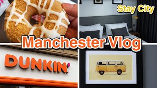MANCHESTER VLOG: Stay City Manchester, Dunkin' Donuts, Huge Purchase!