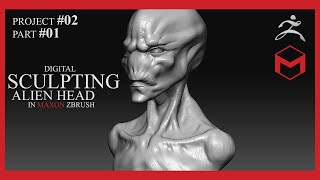 👽👽👽 Sculpting Alien Head in ZBrush 02_Part 01