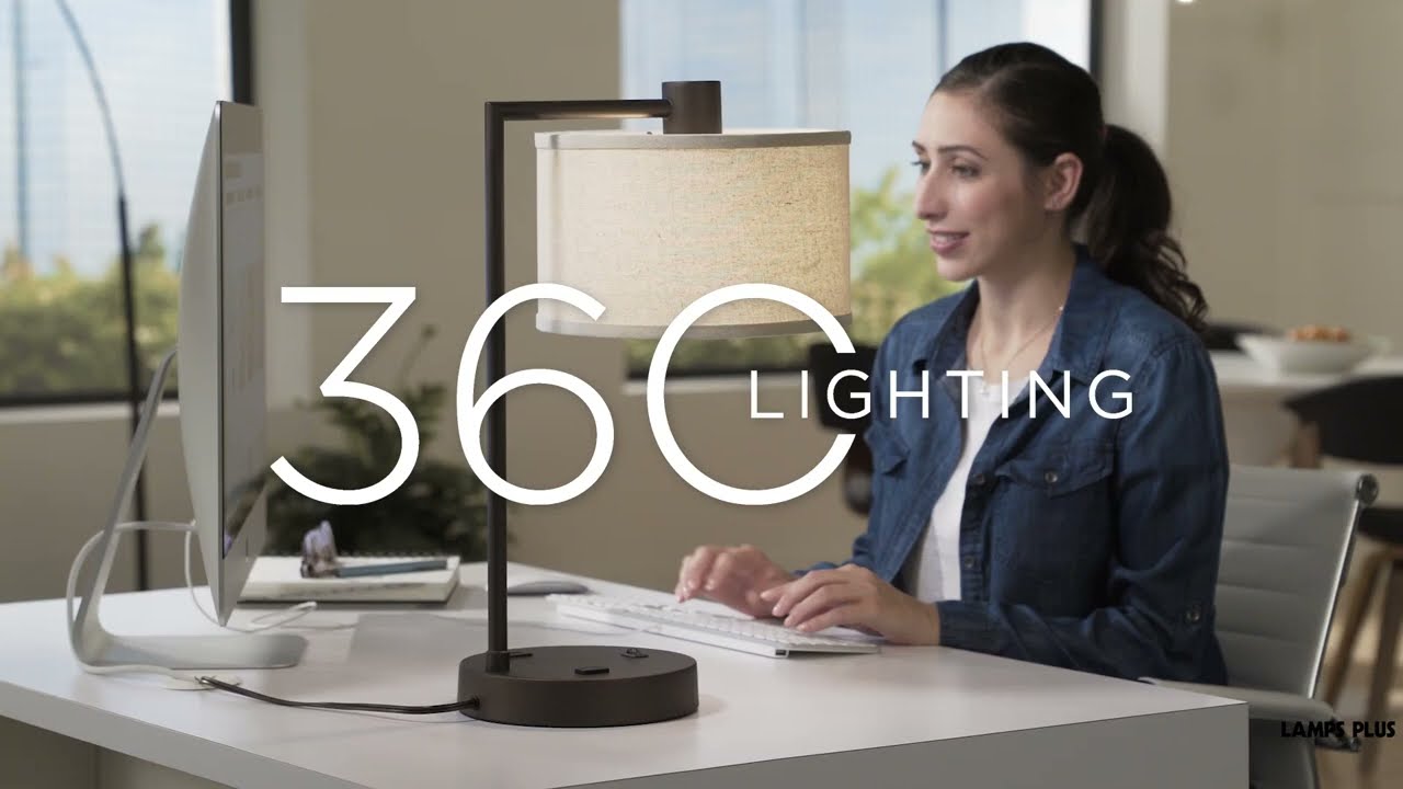 Video 1 Watch A Video About the Colby Bronze Finish Desk Lamp with Outlet and USB Port