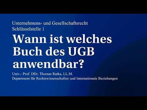 Corporate and company law: When is which book of the Austrian Commercial Code (UGB) applicable?