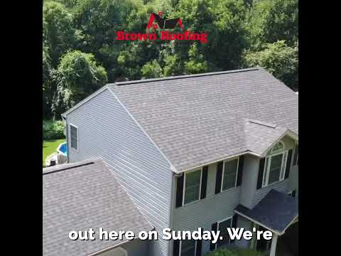 Working On Sunday to Finish This Stunning Granite Black Roof, Prospect, CT