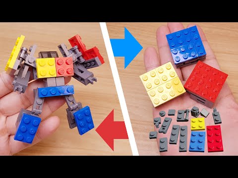 Micro LEGO brick cube combiner transformer mech -  ToyBox