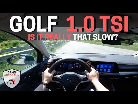 Top Speed With Just 3 Cylinders! VW Golf 8 1.0 TSI 110 HP