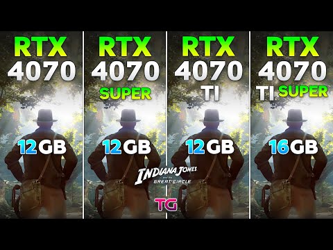 RTX 4070 vs RTX 4070 SUPER vs RTX 4070 Ti vs RTX 4070 Ti SUPER in Indiana Jones