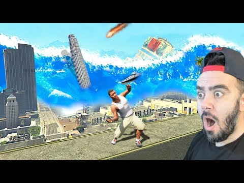 FRANKLIN 24 SAAT ARALIKSIZ TSUNAMIDEN KAÇTI - GTA 5 MODS