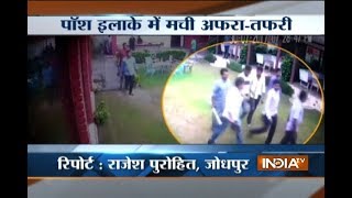 CCTV: Clash between two groups at a  restaurant in Jodhpur