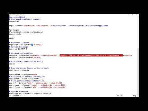 KICKSTART AND NETWORK BASED INSTALLATION OF RHEL/CENTOS 8