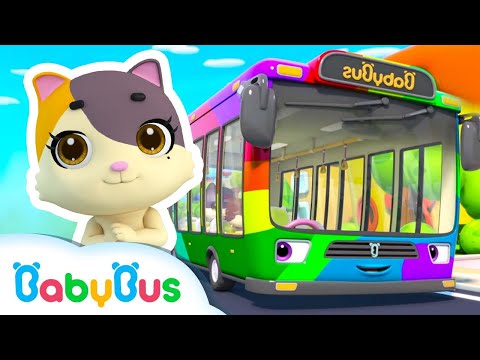 Autobuzul mic și colorat 🌈 Învățăm CULORILE - Cântece pentru copii de grădiniță - BabyBus