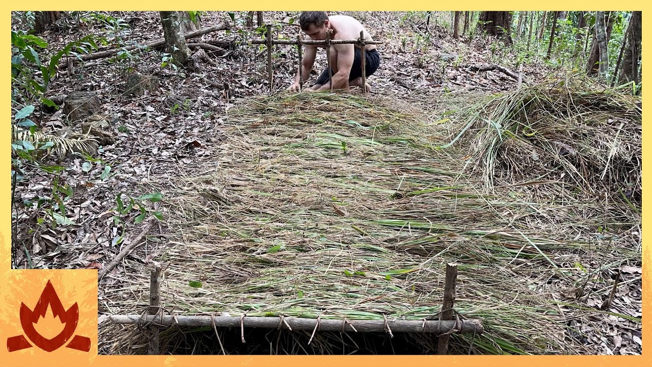Primitive Technology: Grass mat loom
