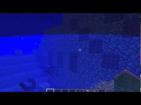 Minecraft 1.8.3 Water Temple Seed! Guardians and treasures....