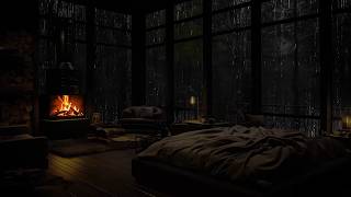Seu Refúgio Para Dormir Melhor Esta Noite | Chuva Tropical e Lareira em um Sótão Aconchegante