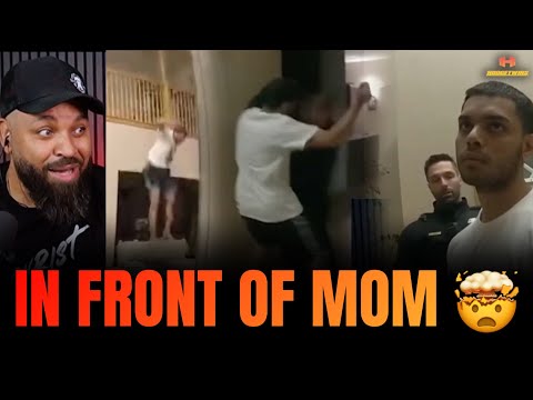 Wannabe Tough Guy Squares Up to Cop In Front Of Parents Then This Happens 🤯