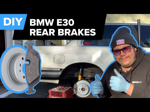 BMW E30 Rear Brake DIY - Brake Pads & Rotors Replacement (BMW 325i, 318i, & More)