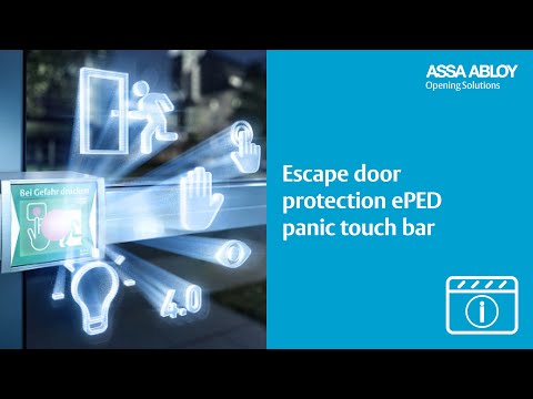 Easy escape door protection in one unit with the ePED panic touch bar