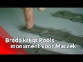 In Wroclaw werkt een kunstenaar aan een  Breda's monument voor generaal Maczek.