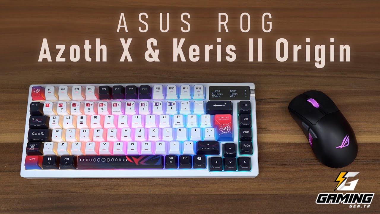 ASUS ROG Azoth X Klavye ve Keris II Origin Fare
