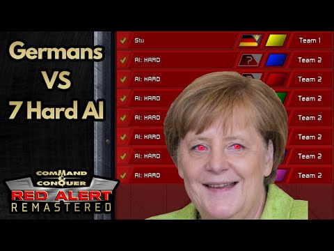 1 Allies vs 7 Hard AI (Red Alert Remastered)