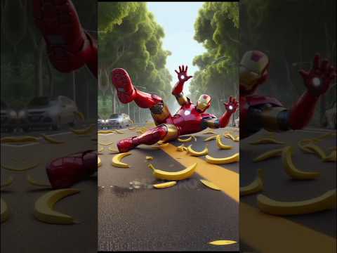 Iron Man vs Banana Monkey Funny Battle 🍌😄 |