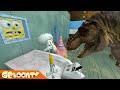 SpongeBob Hungry T Rex And Squidward Sandwich