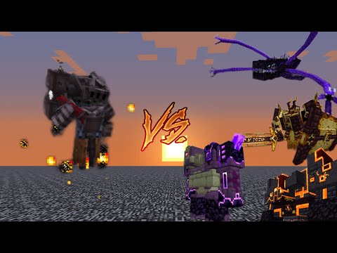 Mob Battle 39: Nether Warlord vs L'Ender's Cataclysm X bosses