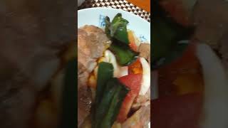 森保一監督に捧げるステーキ丼 必勝スペイン戦 #shorts #まろやか羅刹ご飯