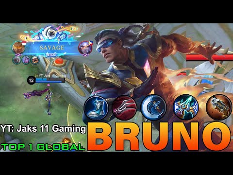 SAVAGE! Powerful Kick Bruno Delete All Enemies! - Top 1 Global Bruno By YT: Jaks 11 Gaming | MLBB.