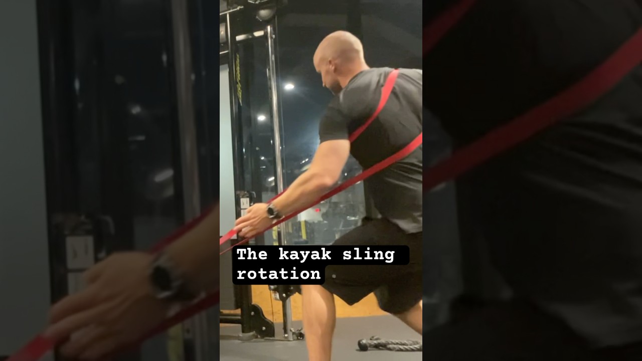 Kayak strength sling rotation exercise