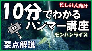 【MHRise】10分でわかるハンマー講座。ライズでの仕様変更・追加アクション活用法など要点まとめ解説【モンハンライズ】
