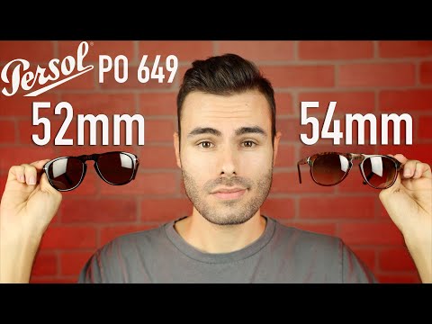 Persol PO 649 Size Comparison 52mm vs 54mm