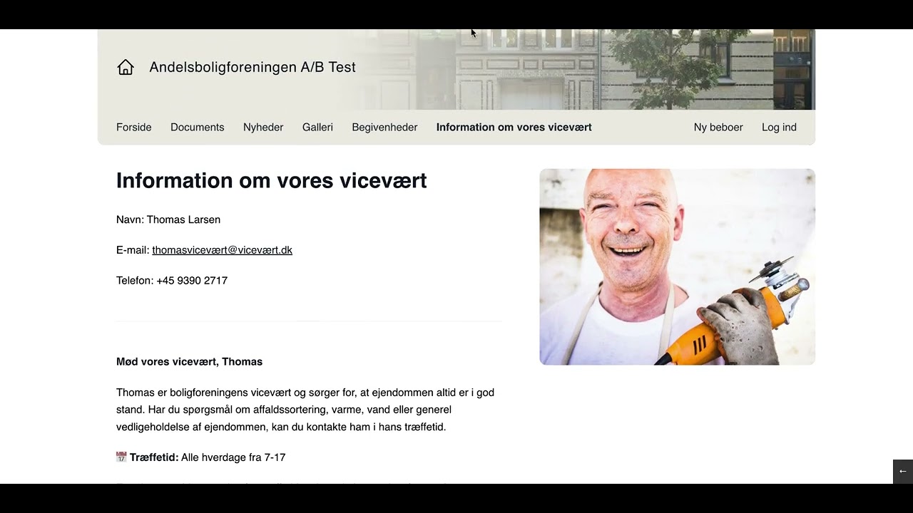 Direkte fra supporten: Sådan deler I viceværtens kontaktoplysninger i Boligforeningsweb