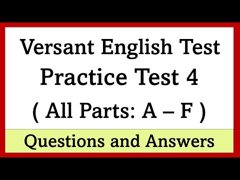 Versant English Test - Full Practice Test - Questions and answers - (Unofficial)