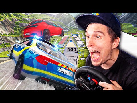 WILDE Verfolgungsjagd auf der XXL Sprungschanze | BeamNG