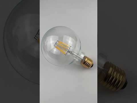 LED лампа G95 E27 6W 4100К прозора скляна колба