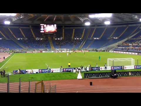 ROMA astra giurgiu 4-0 Gol di Fazio del 2-0 UEL 2016/09/29