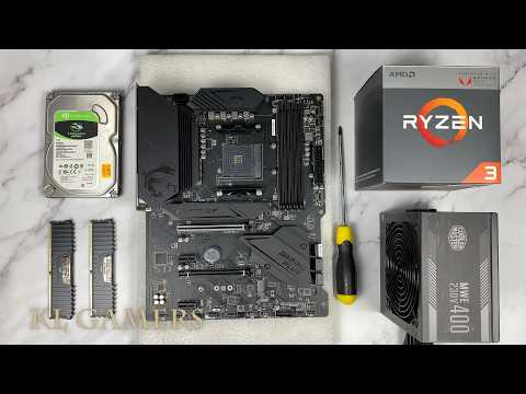 AMD Ryzen 3 2200G msi MAG B550 GAMIING PLUS CORSAIR VENGEANCE NZXT Gaming PC Build