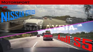 GTR R35 vs Audi S5 (Modded) - Nissan GTR thought it is an AUDInary S5 - Then this &quot;HAPPENED&quot;