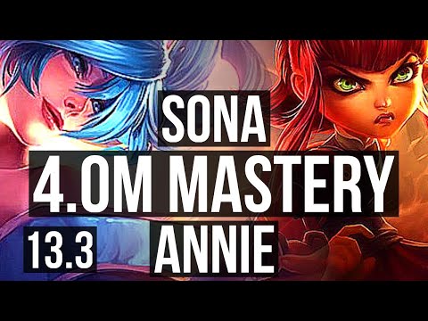 SONA & Ziggs vs ANNIE & Xayah (SUP) | 4.0M mastery, 2/1/16, 1400+ games | EUW Master | 13.3