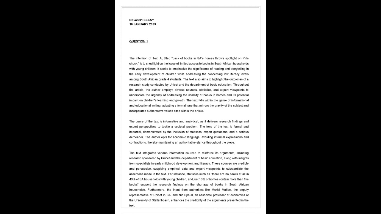 ENG2601 Exam Supp Due 16 January 2024