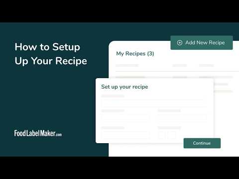 How to Set Up Your Recipe in Food Label Maker (Full Walkthrough)