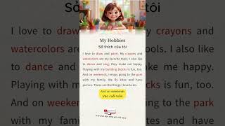 My Hobbies- Sở thích của tôi ( 10 phút đọc tiếng anh mỗi ngày ) #youtubeshorts #english #hoctienganh