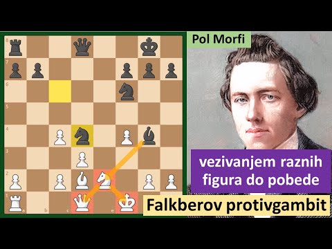 Paul Morphy - vezivanjem raznih figura do pobede - kraljev gambit (Falkberov protivgambit)