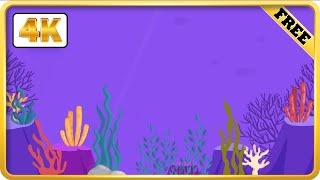 Kids Cartoon Ocean Background video loops