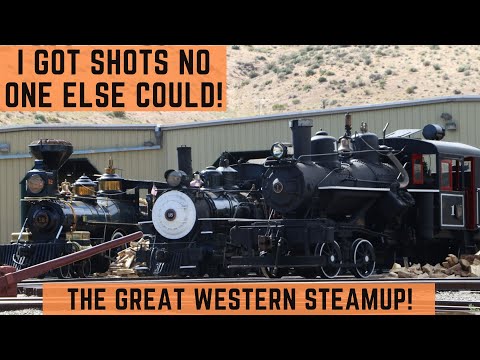 MOST steam locomotives I've seen in ONE PLACE - THE GREAT WESTERN STEAMUP