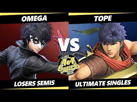 4o4 Smash Night 72 Losers Semis - omega (Joker) Vs. Tope (Ike) SSBU Ultimate Tournament